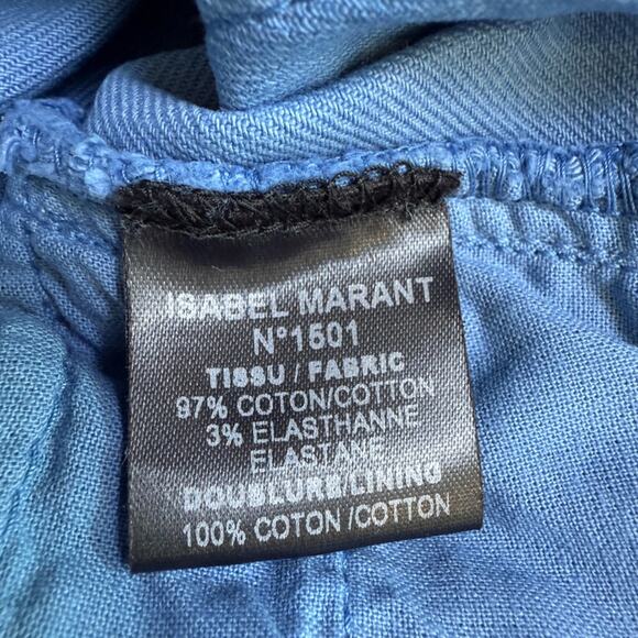 Isabel Marant Étoile Blue Slim-Fit Jeans With Red Stitching - Size FR 38 (US 6) - Picture 7 of 11